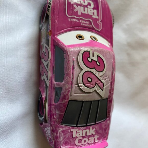 Disney Pixar Cars Pink TANK COAT #36 Diecast Vehicle with Rubber Tires - Picture 3 of 6